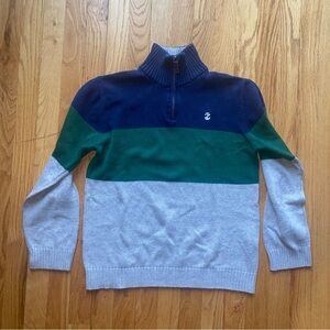 Izod 100% cotton Kids Colorblock Sweater - Navy, Green, Gray